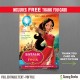 Elena of Avalor 5x7 in. Birthday Party Invitation and FREE editable Thank you Card